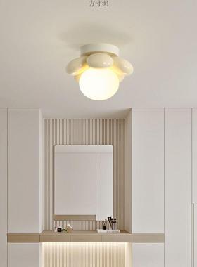 奶油风走廊过道灯入户灯新款温馨花朵入户玄关衣帽间吸顶灯