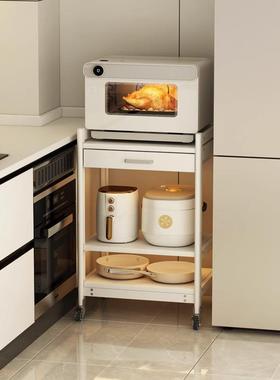 三层厨房微波炉置物架大尺寸烤箱电饭锅收纳架多功能落地多层架子
