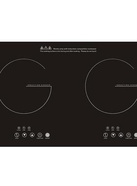 双灶家用双头电磁炉电陶炉大功率嵌入式组合灶具厨房电器英文商用