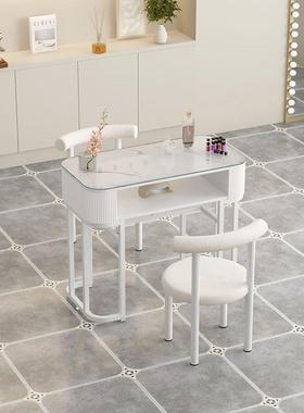 新款美甲桌子椅子套装简约时尚美甲店桌椅组合经济型单双人美甲台