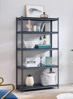 家用书架仓储物架组合阳台铁架子多层置物架仓库拆装货架黑色展示
