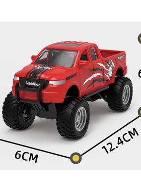 德立信科教模型皮卡车车头车门车尾可打开儿模型车汽车童玩具车