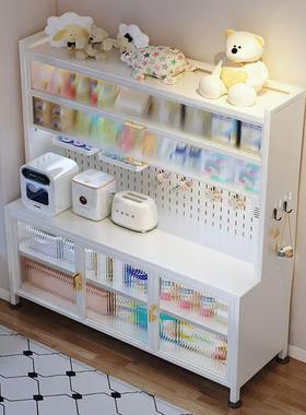 全钢餐边柜钢制加厚靠墙家用工作台多功能收纳洞洞板厨房置物架