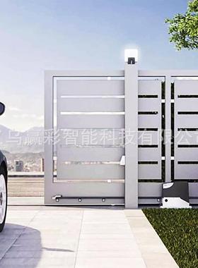 别墅庭院CNC大门电动铝艺门院子门小区车库门铁艺切割平移门齿条