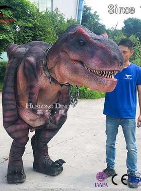 舞台表演街区巡游互动打卡儿童亲子游乐园引流仿真恐龙皮套服装