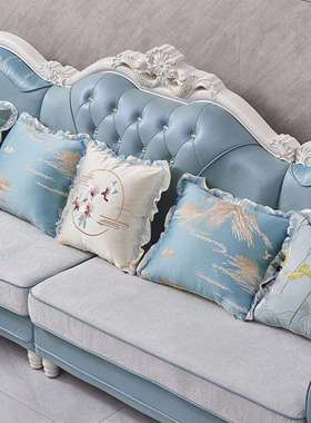 欧式布艺沙发组合客厅小户型实木科技布沙发转角贵妃简欧沙发组合