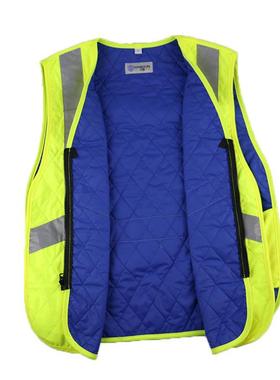 汉盾HD-BHP006夏季水冷蒸发降温背心（带反光条）荧光黄