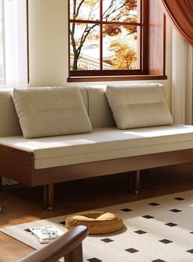 实木沙发床折叠两用抽拉床小户型客厅24新款多功能坐卧午睡伸缩床