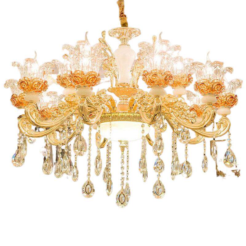 dpp欧式水晶吊灯客厅餐厅卧室别墅大厅吊灯大气家用2022新款灯具 - 图3