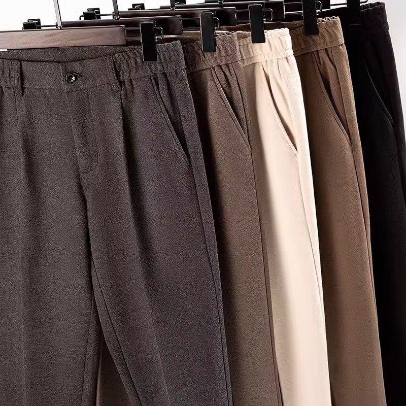 毛呢裤子秋冬款男士宽松大码西裤垂感直筒长裤男裤子休闲加肥加大,淘宝优惠券,粉丝福利购,淘宝优惠卷