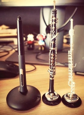 可刻字银色长笛双簧管模型上低音号莉兹/利兹与青鸟/青鳥