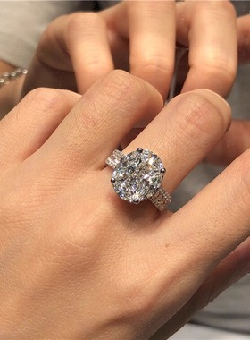 重工无边镶工艺拼接公主戒指