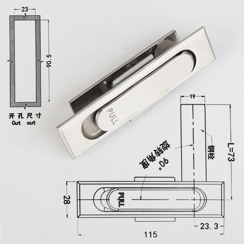 MS717 plane lock distribution box chassis door lock electrical control cabinet door lock equipment lock switch cabinet door lock stainless steel