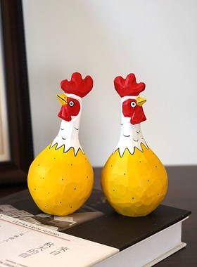 【激励你】【大吉大利】木雕小摆件鸡梨桌面可爱励志学生毕业礼物