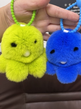 可爱八爪鱼挂件吐泡小章鱼包挂饰