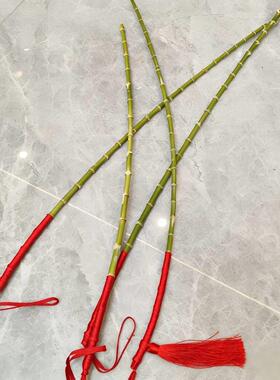 望子成龙鞭家庭和学校专用教鞭纯手工竹根藤条制作家训神器竹鞭竹