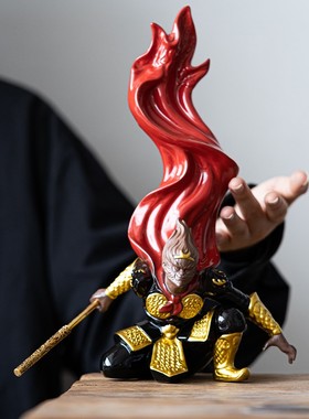 齐天大圣孙悟空鱼缸造景沉水摆件斗战胜佛家居客厅酒柜装饰品玄关