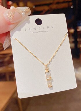 韩国气质简约森系项链女 时尚日常百搭轻奢设计感锁骨链 饰品
