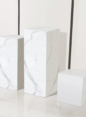 雕塑定制底座f商场石墩落地基座摆件黑白根黑色大理石售楼部展示