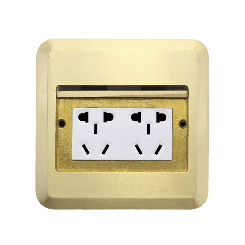 全铜隐藏地插双五孔多功能地板插座滑盖地面超薄防水多媒体地插座,淘宝优惠券,粉丝福利购,淘宝优惠卷
