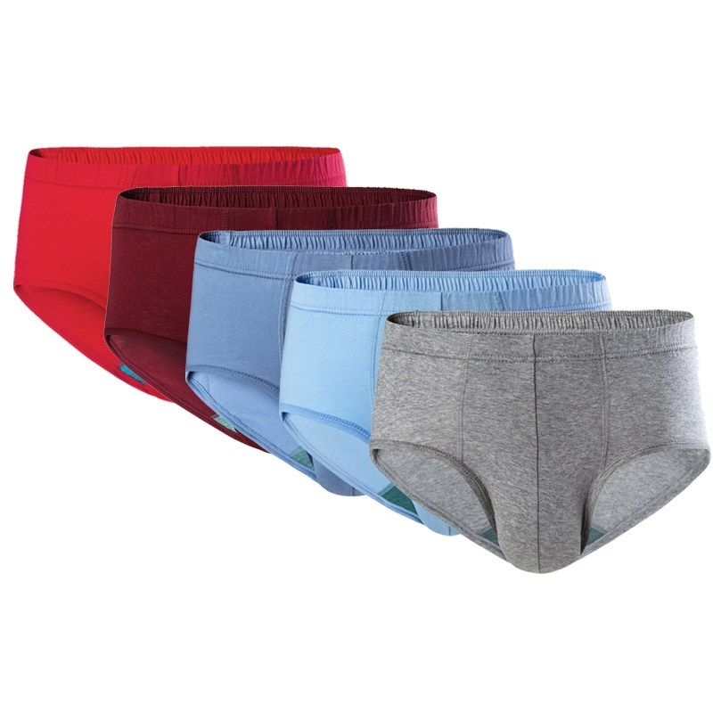 AB内衣男士内裤中年老人深裆高腰三角裤优质丝光纯棉红色短裤1922,淘宝优惠券,粉丝福利购,淘宝优惠卷