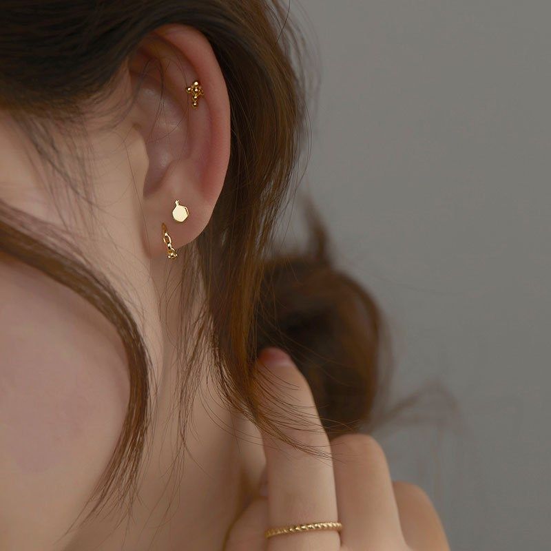 srrmhyn韩国迷你时尚耳钉女银小巧精致气质耳扣耳环2023年新款,淘宝优惠券,粉丝福利购,淘宝优惠卷