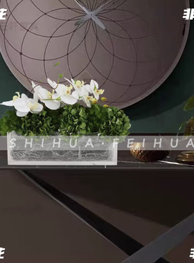 现代简约轻奢仿真花艺假花摆件样板房客厅酒店前台售楼处软装摆花