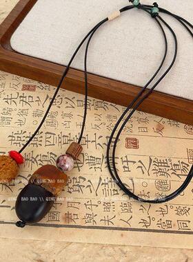 松子复古项链锁骨颈链设计感新