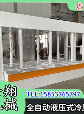 外墙保温板双缸液压冷压机叉车槽出板防火门硅酸钙板复合压合机