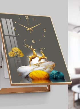 铝合金框电表箱装饰画竖带钟表上掀配电箱遮挡挂画现代挂画