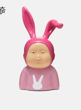稀奇艺术表情包握草兔比比办公室爱雕塑创意礼品