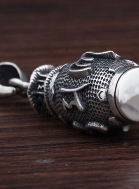 泰银嘎乌盒吊坠复古男潮六字真言