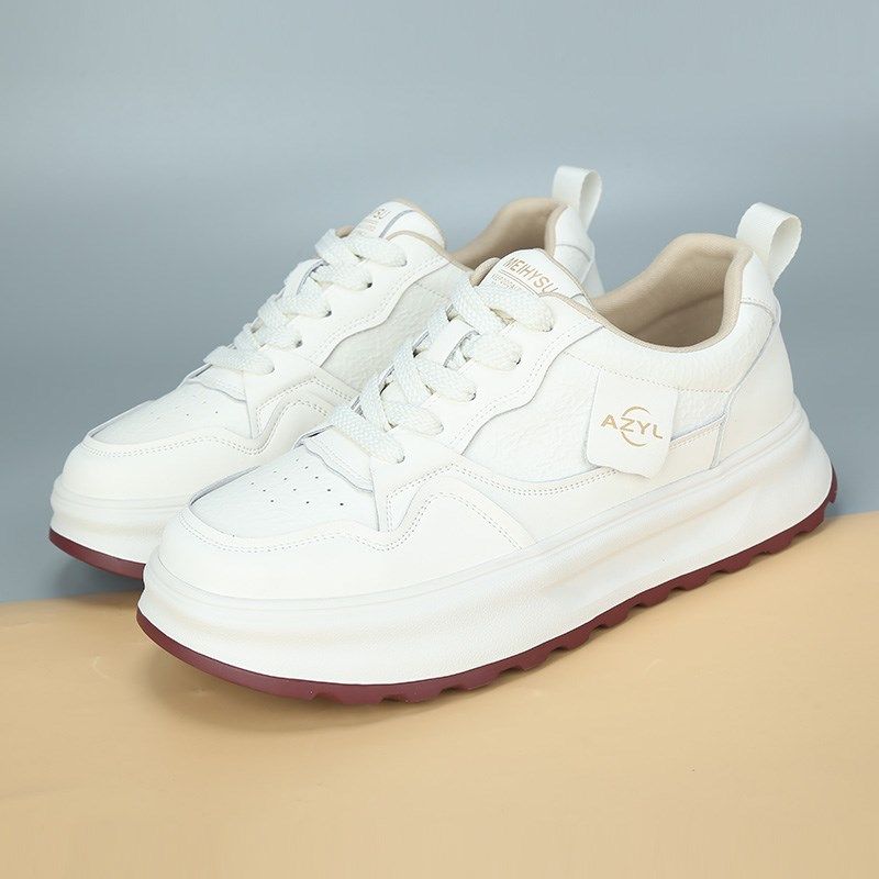 2025春新款大码女鞋4s1一43厚底百搭显脚小圆头休闲鞋时尚小白鞋,淘宝优惠券,粉丝福利购,淘宝优惠卷