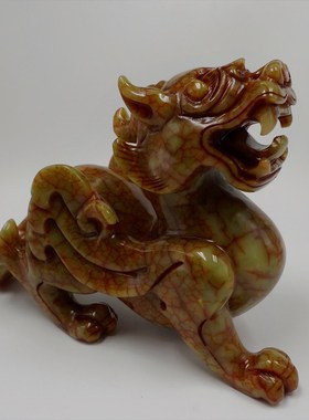 貔貅摆件招财岫玉皮丘客厅门厅家居装饰品办公室商V店开业收款台