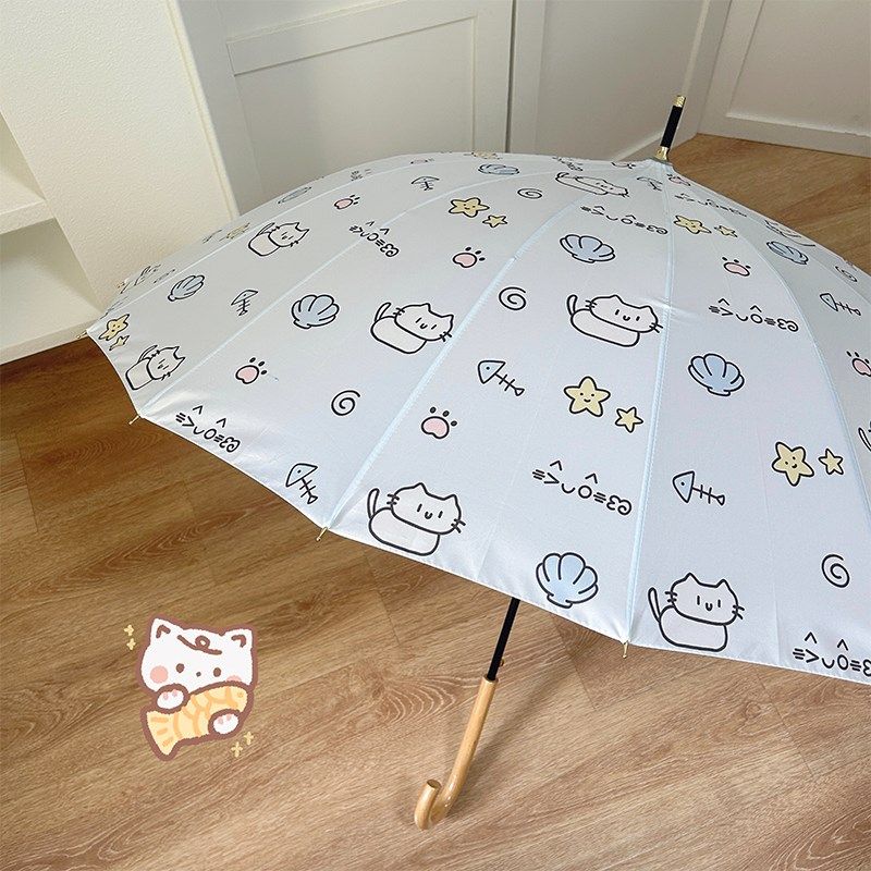 o韩系长伞弯钩骨加大抗风晴雨两用自动加固结实人雨伞,淘宝优惠券,粉丝福利购,淘宝优惠卷