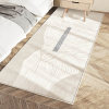 Bedside carpet, bedroom style children's long strip carpet, thickened wabi-sabi cream floor mat in front of the bed