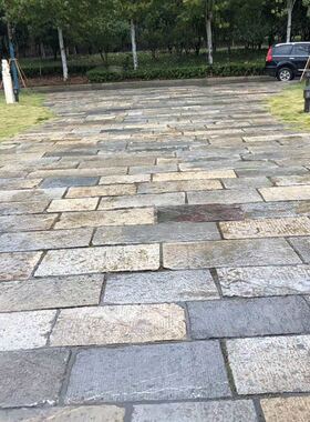 老石条旧石板铺石古建园林踏步台阶汀步石庭院岗岩青石板