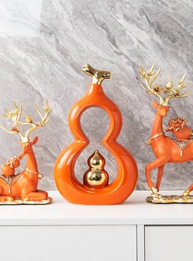 创意葫芦摆件招财镇宅福禄家居客厅电视柜摆设酒柜博古架软装饰品