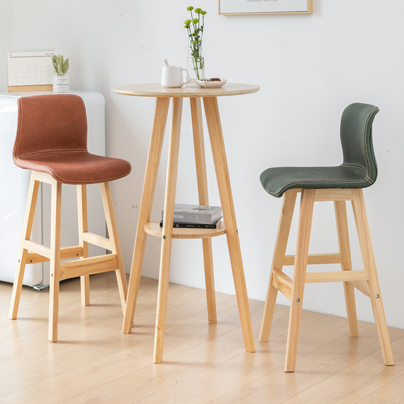 简约实木圆吧台阳台靠窗酒吧桌椅美式商用高台桌家用高脚桌椅组合,淘宝优惠券,粉丝福利购,淘宝优惠卷
