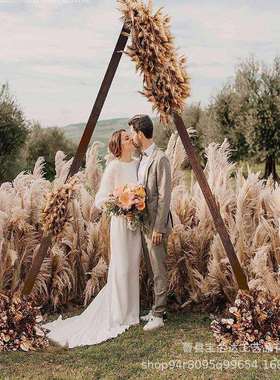 欧式新款三角形婚礼婚庆拱门户外舞台背景装饰花架影楼拍照道具