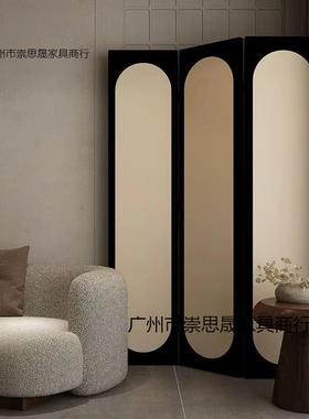 法式屏风隔断客厅折叠移动直播间背景装饰卧室遮挡家用房间办公室