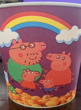 全套500套32盎司卡通爆米花桶混批袋子扎丝整套可发物流