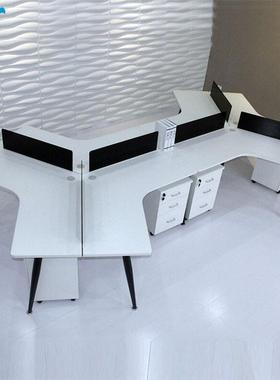 办公桌现代简约员工位职员卡座屏风卡位办公室桌椅组合四人位工位