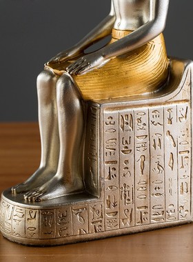 欧式复古埃及法老书靠书立书挡家居书房办公室物摆设装饰品