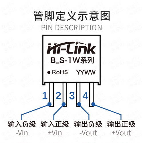B0505S-1WR3DCDC直流隔离电源模块B0503/09/12/15/24S-1WR3非稳压 - 图2