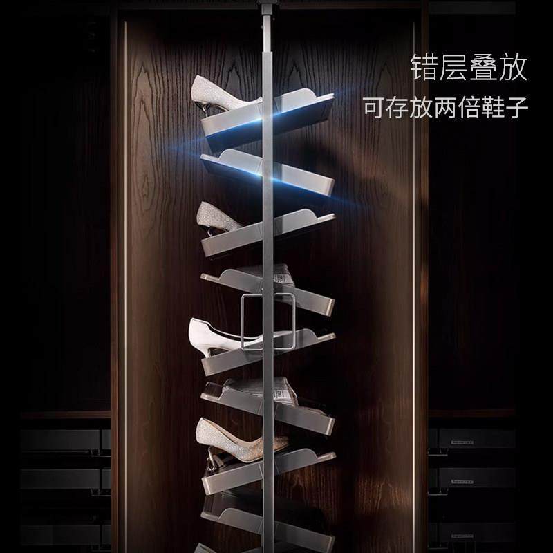 衣帽间360度旋转鞋架家用多层双面鞋柜推拉伸缩多功能鞋子收纳层,淘宝优惠券,粉丝福利购,淘宝优惠卷