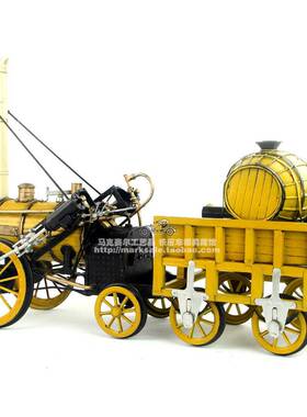复古铁皮火车模型摆件 1829年旅行者号蒸汽机车-精细收藏版 礼物