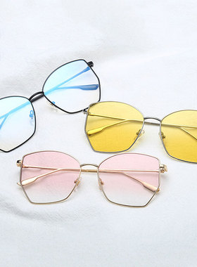 韩版复古蝶形方框墨镜女不规则太阳眼镜网红素颜圆脸显瘦近视镜框