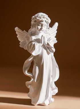 天使爱丽丝小女孩雕像可爱北欧风时尚树脂工艺品桌面家居摆件装饰