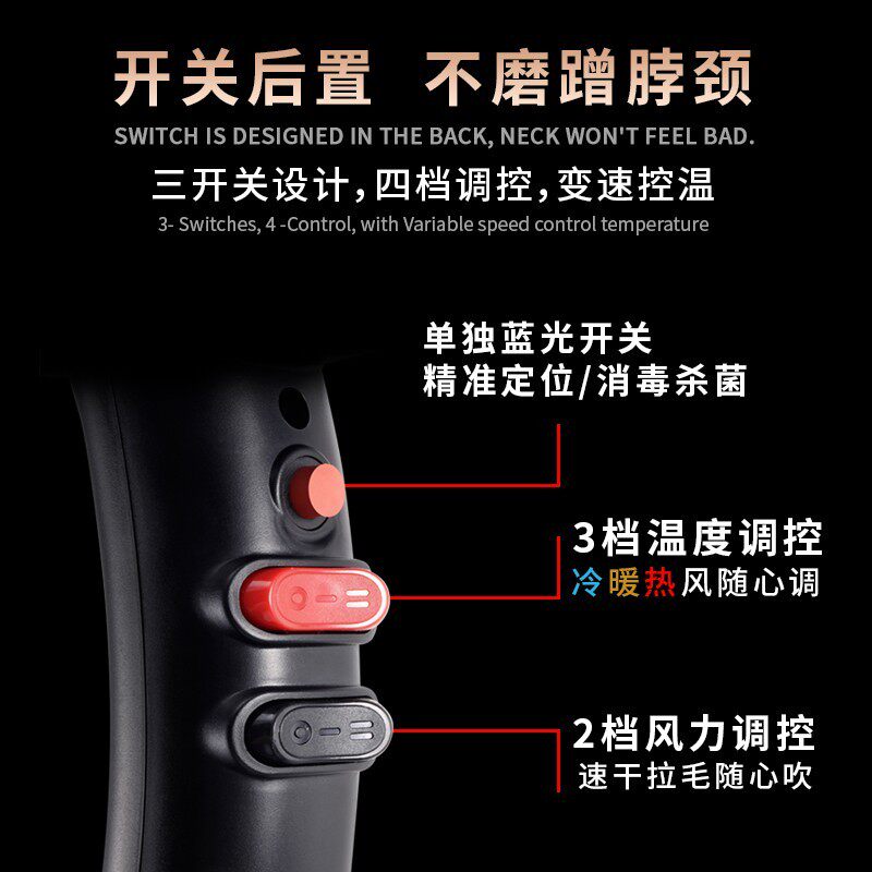 英绅宠物电吹风机美容师拉毛吹水吹干挂脖蓝光静音狗狗洗澡猫咪,淘宝优惠券,粉丝福利购,淘宝优惠卷